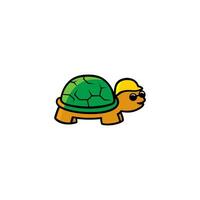 schildpad met helm illustratie tekenfilm vector ontwerp