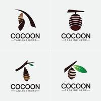 cocon logo vector illustratie ontwerpsjabloon