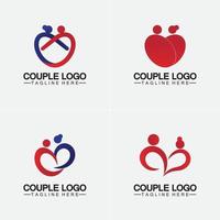 mensen met liefde paar vector logo pictogram symbool vector