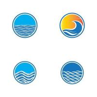 water golf symbool en pictogram logo sjabloon vector
