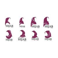 hijab logo vector pictogram ontwerpsjabloon