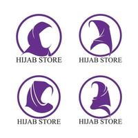 hijab logo vector pictogram ontwerpsjabloon