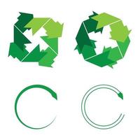 groene pijl recycle logo vector pictogrammalplaatje