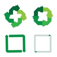 groene pijl recycle logo vector pictogrammalplaatje