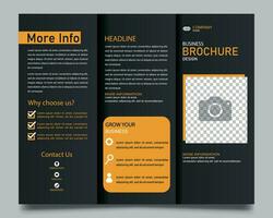 drie vouwen zakelijke kop, infographic brochure folder ontwerp. drie vouwen brochure ontwerp. vector