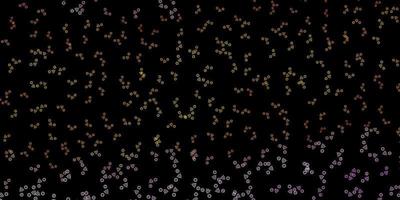 donkerroze, gele vectorachtergrond met occulte symbolen. vector