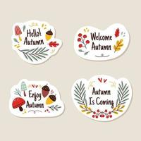 herfst stickerset vector