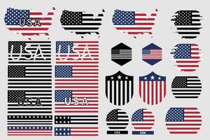Amerikaans vlag en schedel bundel pak, Amerikaans vlag, schedel, verontrust vlag, Verenigde Staten van Amerika vlag, Verenigde Staten van Amerika patriot voor snijdend machine bestanden vector