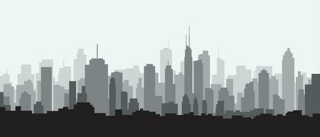 moderne skyline van de stad op witte achtergrond. vector