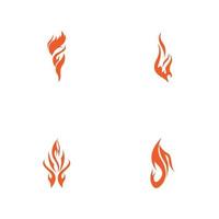 vuur vlam vector illustratie ontwerpsjabloon