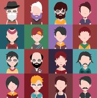 Set van mensen pictogrammen met gezichten vector