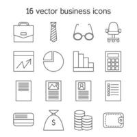 zakelijke pictogrammen instellen vector