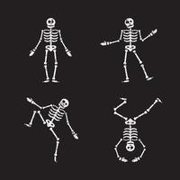 gelukkige halloween-skeletillustratie vector