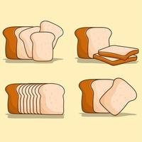 wit brood set vector brood voor voedsel menu, pictogram, logo, teken
