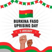 Burkina faso opstand dag illustratie vector achtergrond. vector eps 10