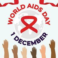 wereld AIDS dag achtergrond, vector vervangbaar. ontwerp voor banier, poster, sociaal media, folder, web.