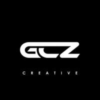 gcz brief eerste logo ontwerp sjabloon vector illustratie