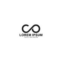 co brief eerste logo ontwerp sjabloon vector illustratie