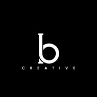 b brief eerste logo ontwerp sjabloon vector illustratie
