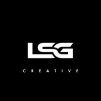 lsg brief eerste logo ontwerp sjabloon vector illustratie