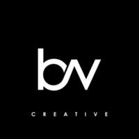 bv brief eerste logo ontwerp sjabloon vector illustratie