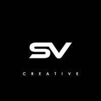 sv brief eerste logo ontwerp sjabloon vector illustratie