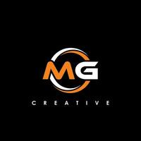 mg brief eerste logo ontwerp sjabloon vector illustratie