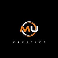 mu brief eerste logo ontwerp sjabloon vector illustratie