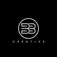 bb brief eerste logo ontwerp sjabloon vector illustratie