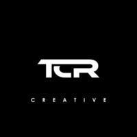 tcr brief eerste logo ontwerp sjabloon vector illustratie