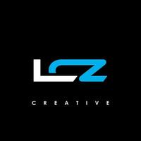 lcz brief eerste logo ontwerp sjabloon vector illustratie