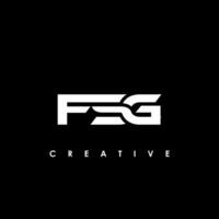 fsg brief eerste logo ontwerp sjabloon vector illustratie