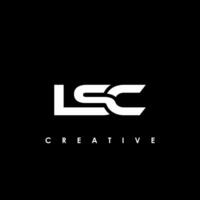 lsc brief eerste logo ontwerp sjabloon vector illustratie