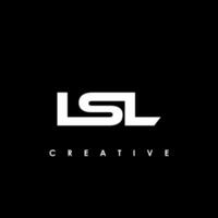 lsl brief eerste logo ontwerp sjabloon vector illustratie