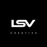 lsv brief eerste logo ontwerp sjabloon vector illustratie