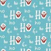 ho-ho-ho-ho-naadloos patroon. grappig Kerstmis achtergrond voor geschenk inpakken. vector