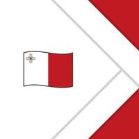 Malta vlag abstract achtergrond ontwerp sjabloon. Malta onafhankelijkheid dag banier sociaal media na. Malta tekenfilm vector