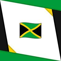 Jamaica vlag abstract achtergrond ontwerp sjabloon. Jamaica onafhankelijkheid dag banier sociaal media na. Jamaica onafhankelijkheid dag vector