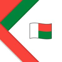 Madagascar vlag abstract achtergrond ontwerp sjabloon. Madagascar onafhankelijkheid dag banier sociaal media na. Madagascar illustratie vector