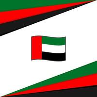 Verenigde Arabisch emiraten vlag abstract achtergrond ontwerp sjabloon. Verenigde Arabisch emiraten onafhankelijkheid dag banier sociaal media na. ontwerp vector