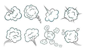 ruikende popart stripboek cartoon fart cloud vlakke stijl vector illustratie ontwerpset.