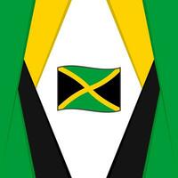Jamaica vlag abstract achtergrond ontwerp sjabloon. Jamaica onafhankelijkheid dag banier sociaal media na. Jamaica achtergrond vector