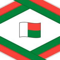 Madagascar vlag abstract achtergrond ontwerp sjabloon. Madagascar onafhankelijkheid dag banier sociaal media na. Madagascar sjabloon vector