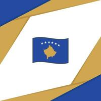 Kosovo vlag abstract achtergrond ontwerp sjabloon. Kosovo onafhankelijkheid dag banier sociaal media na. Kosovo vector