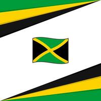 Jamaica vlag abstract achtergrond ontwerp sjabloon. Jamaica onafhankelijkheid dag banier sociaal media na. Jamaica ontwerp vector