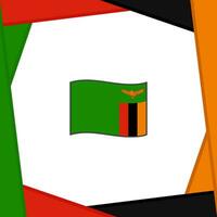 Zambia vlag abstract achtergrond ontwerp sjabloon. Zambia onafhankelijkheid dag banier sociaal media na. Zambia banier vector