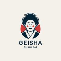 Japans geisha vector logo illustratie