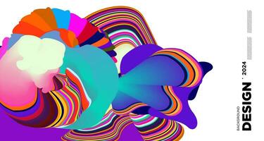 vector kleurrijke abstracte psychedelische vloeistof en vloeistof achtergrondpatroon