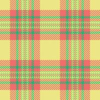 achtergrond structuur controleren van naadloos Schotse ruit plaid met een patroon kleding stof textiel vector. vector