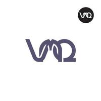 brief vmq monogram logo ontwerp vector